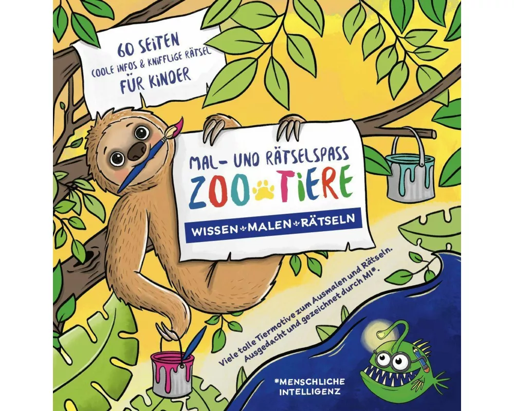 Mal- und Rätselspaß Zoo-Tiere