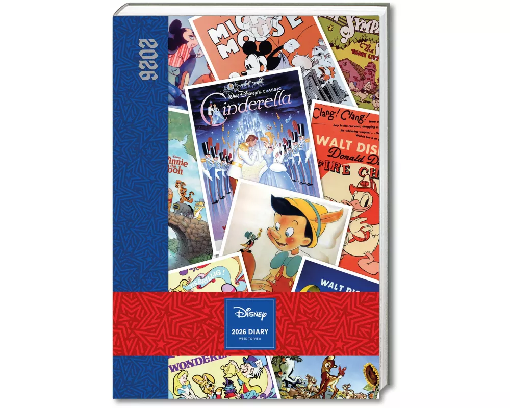 Disney Vintage Posters - A5-Tischkalender 2026