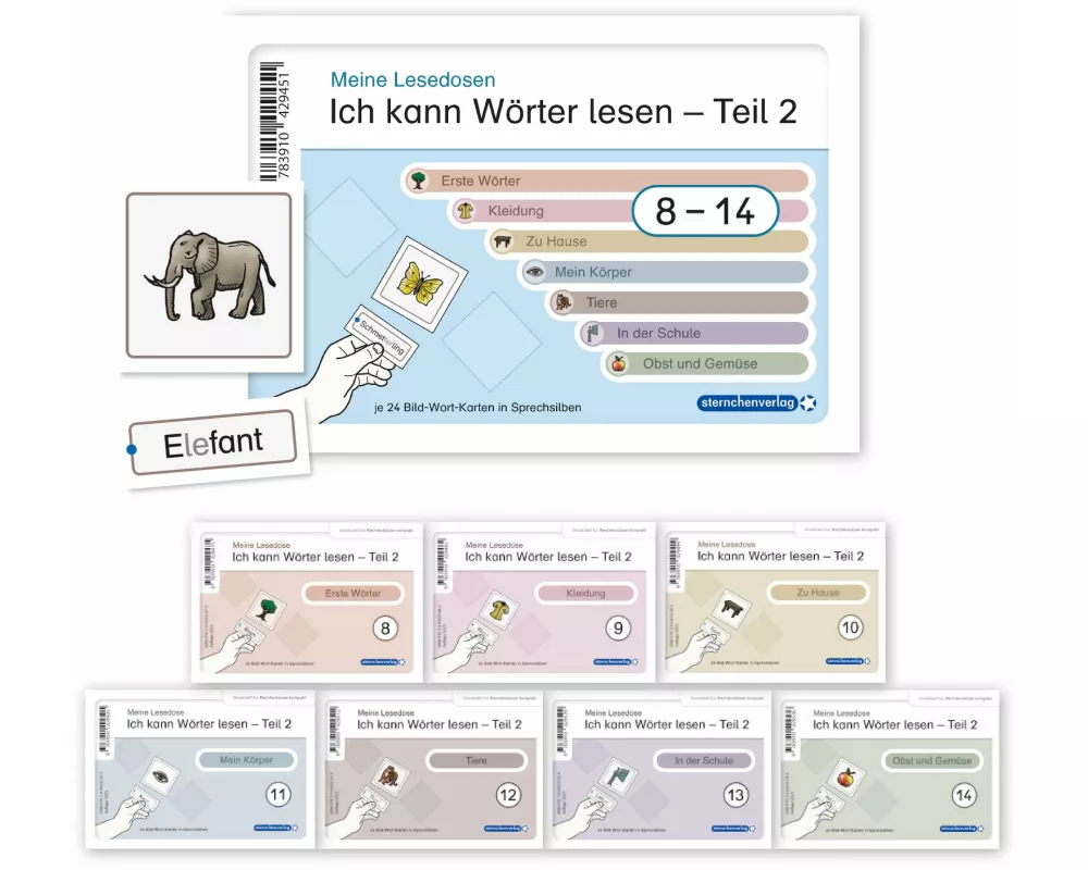 Ich kann Wörter lesen - Teil 2 - Meine Lesedosen 8-14 im Set