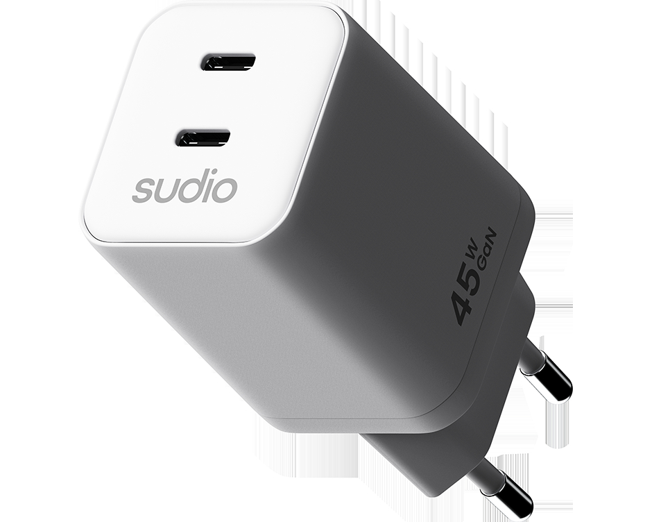 SUDIO USB-C GaN Wall Charger 45W P2EUWHT P2 EU, White