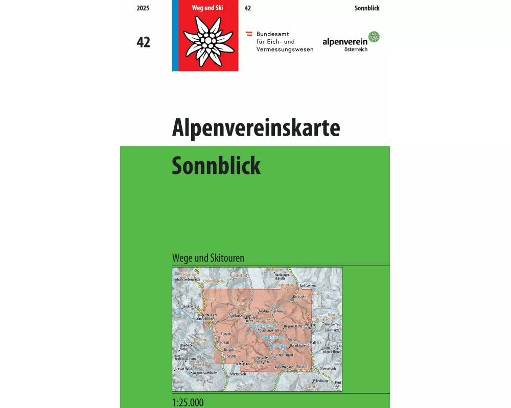 DAV Alpenvereinskarte 42 Sonnblick 1:25000