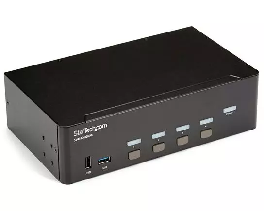 StarTech.com SV431DHD4KU Tastatur/Video/Maus (KVM) Switch Rack-Einbau Schwarz