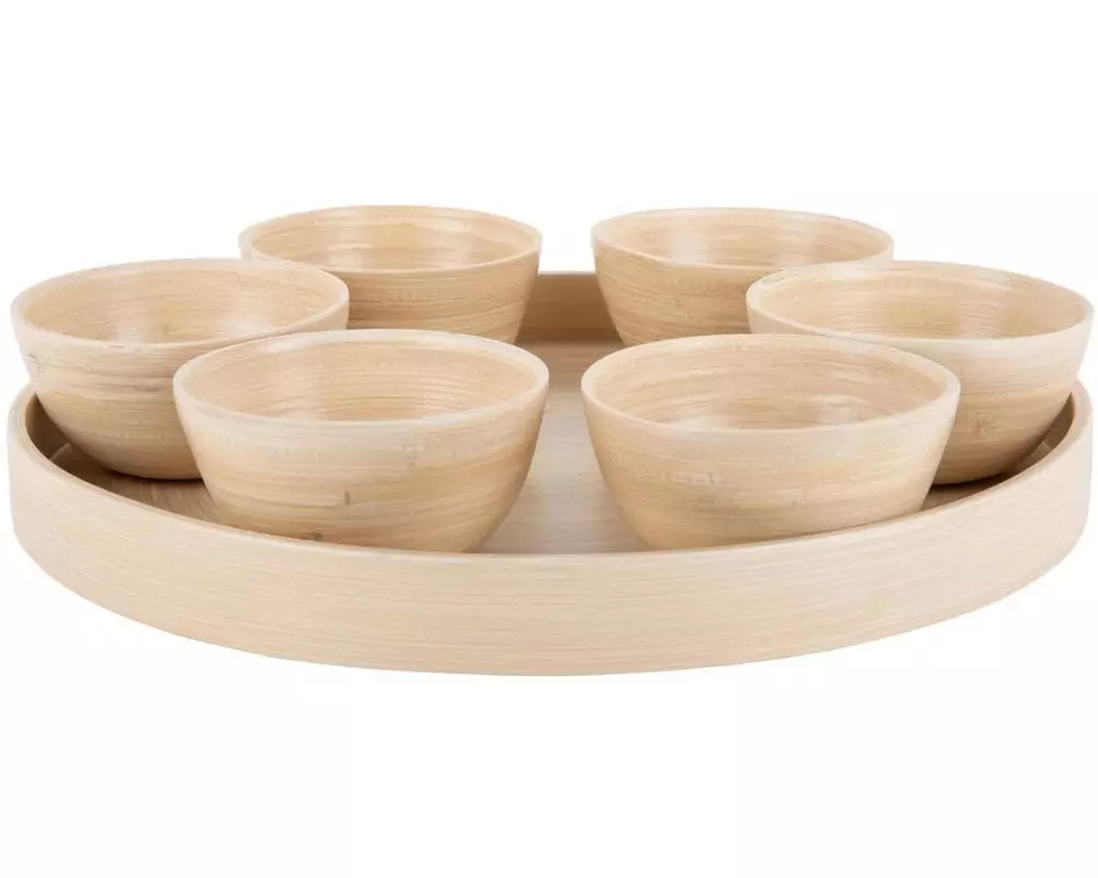 present time Snackschale Puro 32 cm, 7-teilig, Nature