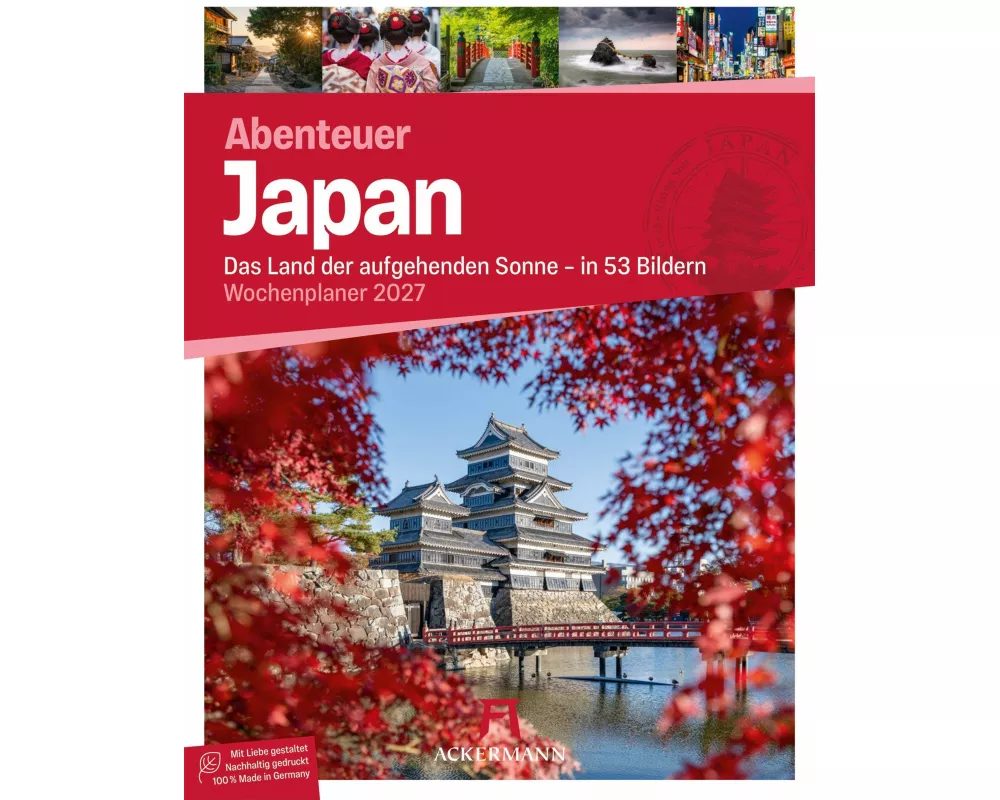 Japan Wochenplaner Kalender 2027 | Das Land der aufgehenden Sonne