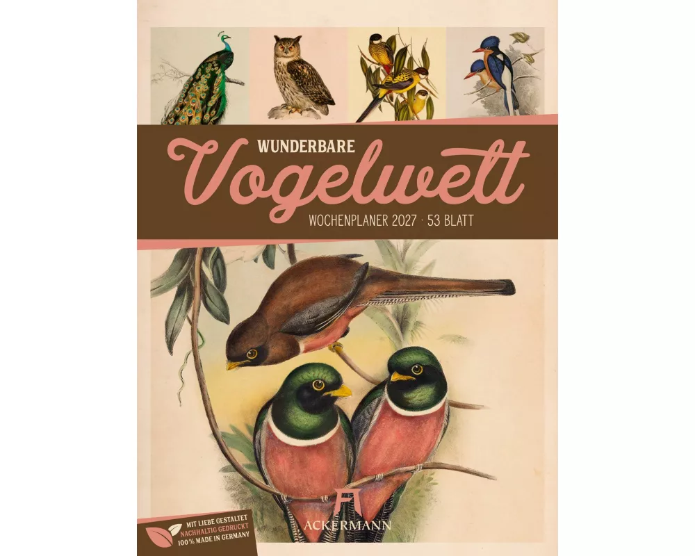 Wunderbare Vogelwelt Wochenplaner Kalender 2027