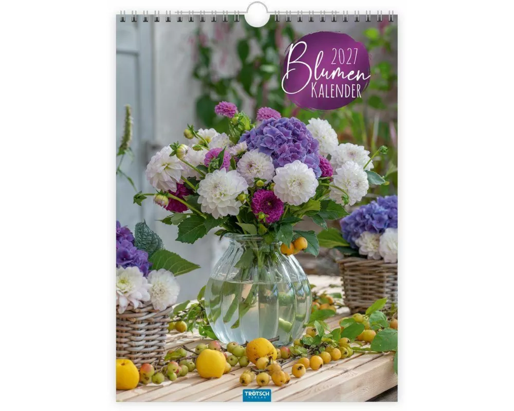 TRÖTSCH - Classickalender Blumenkalender 2027