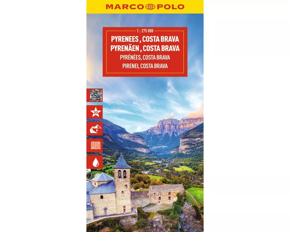 MARCO POLO Reisekarte Pyrenäen, Costa Brava 1:275.000