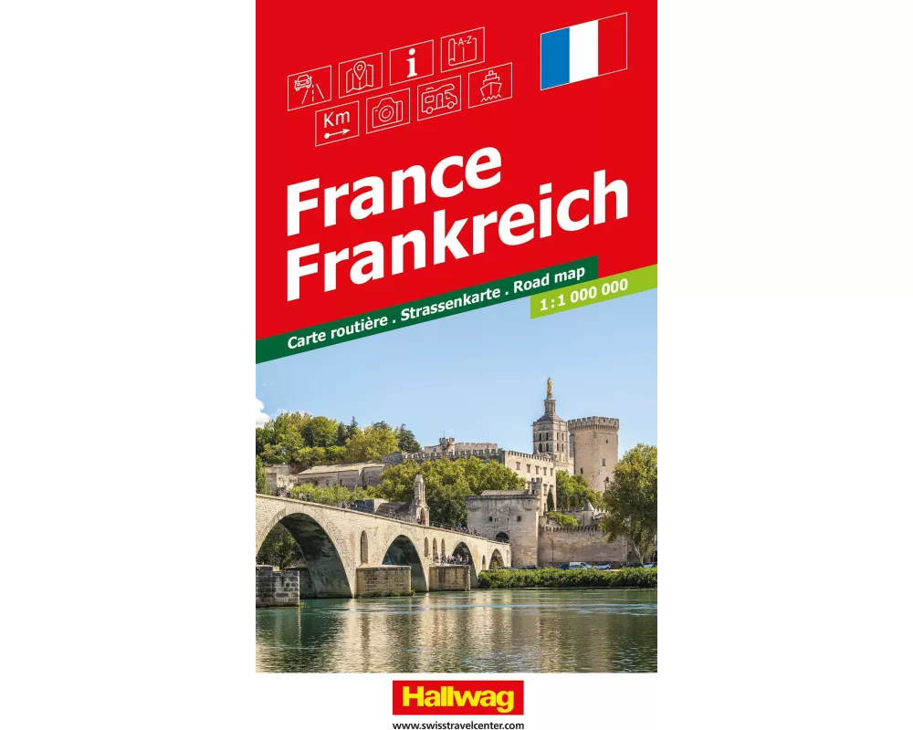 Hallwag Strassenkarte Frankreich 1:1 Mio