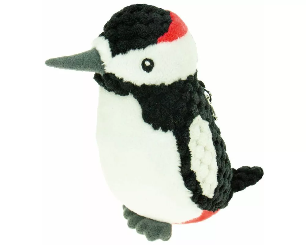 TRÖTSCH - Unsere Vogelwelt Plüsch Buntspecht 12 cm mit Karabiner