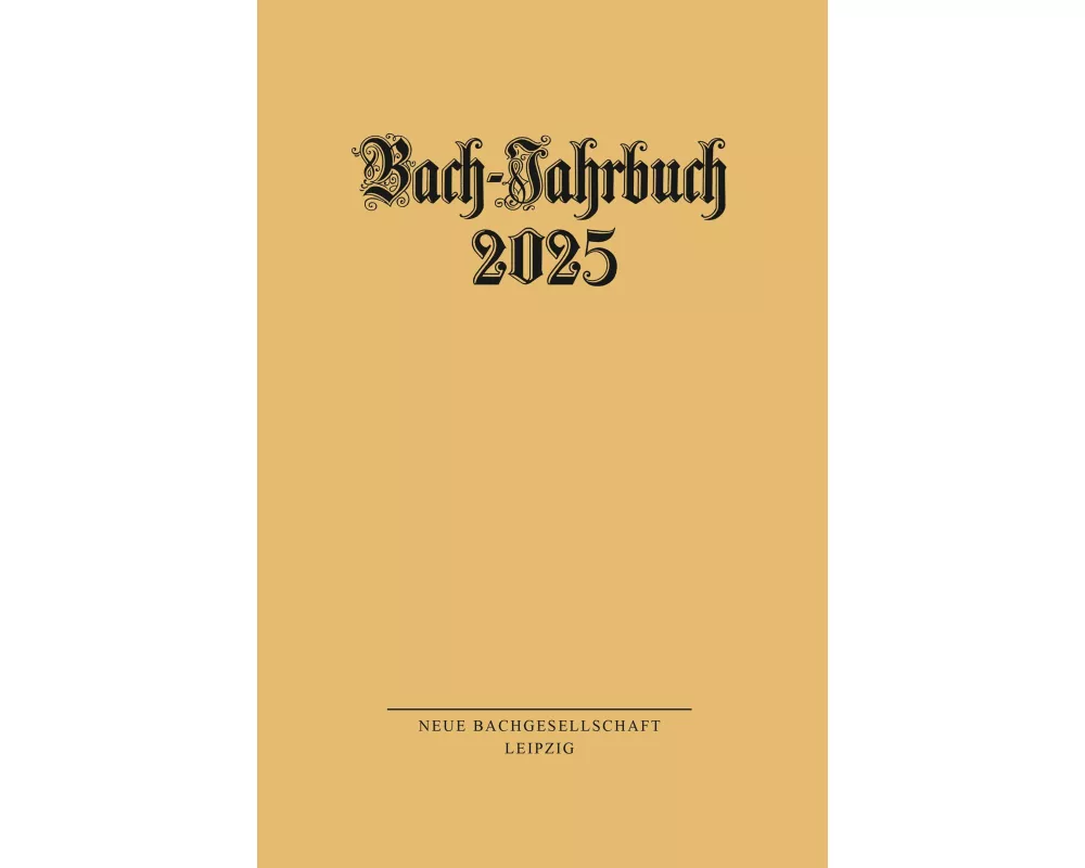 Bach-Jahrbuch 2025