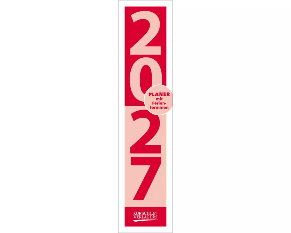 Streifenplaner Compact Rot 2027