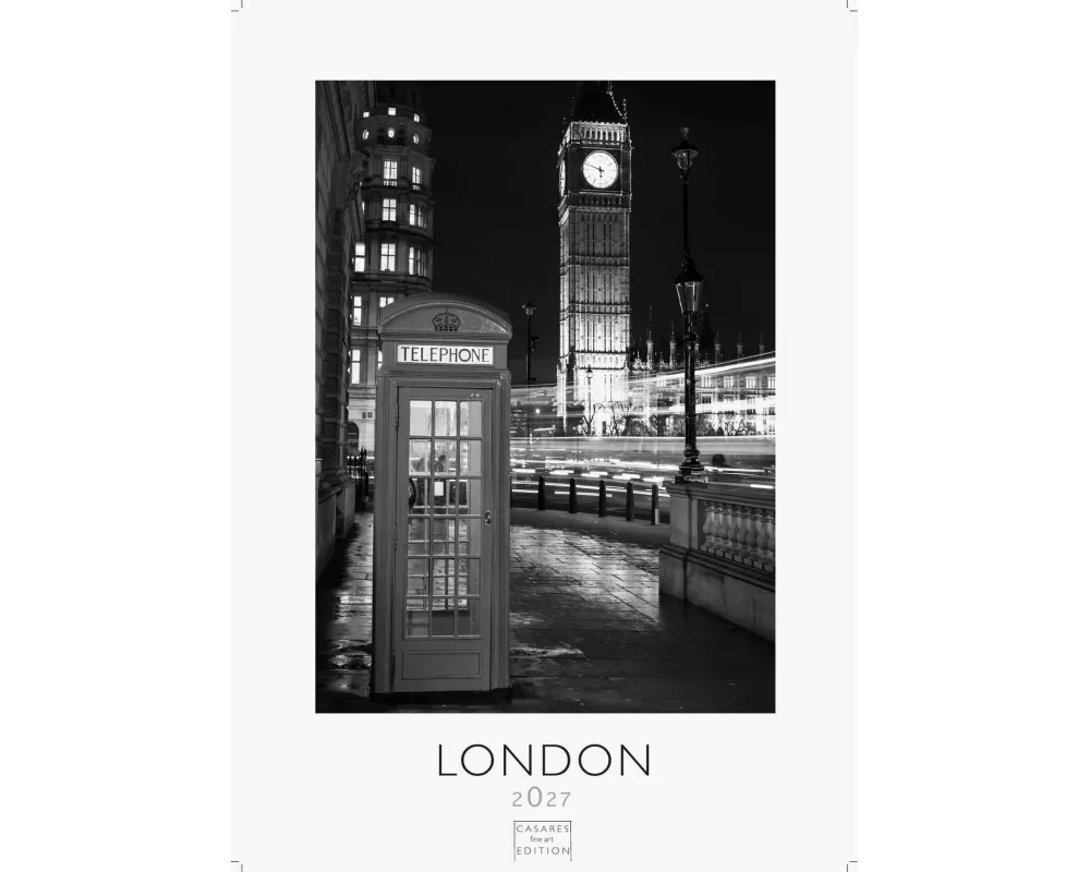 London schwarz-weiss Kalender 2027 - Wandkalender | Fotokalender England 29x21cm -| Perfekt für Liebhaber London & Geschenkidee