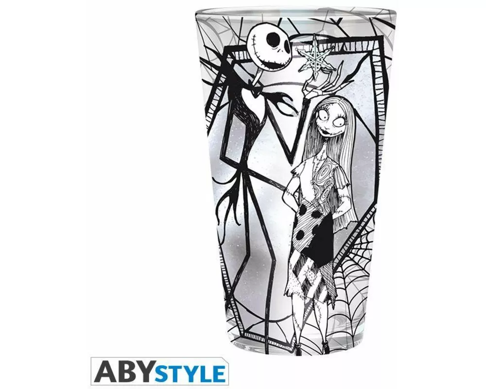 NIGHTMARE BEFORE XMAS - Large Glass - 400ml - Jack & Sally - box
