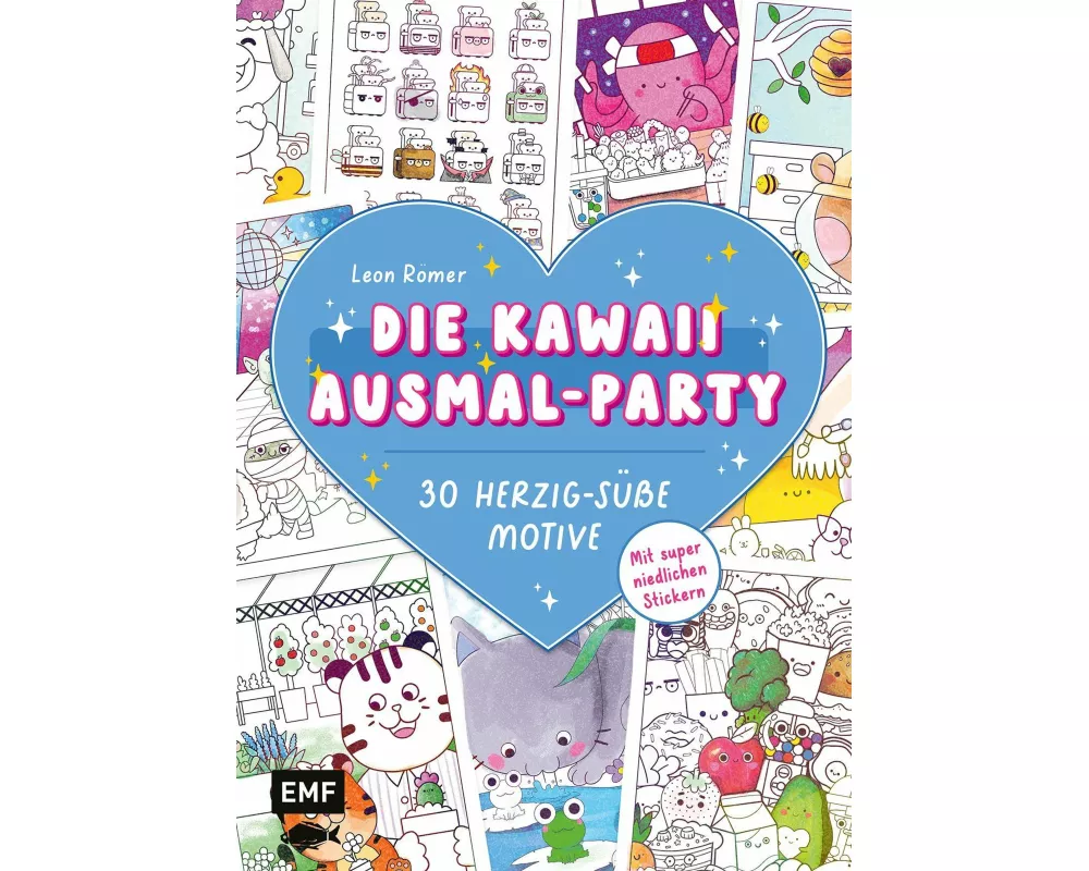 Die Kawaii-Ausmal-Party – 30 herzig-süße Motive ausmalen