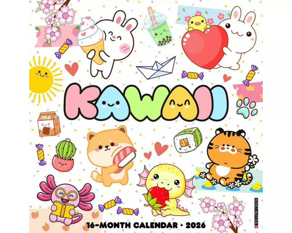 Kawaii 2026 Wall Calendar