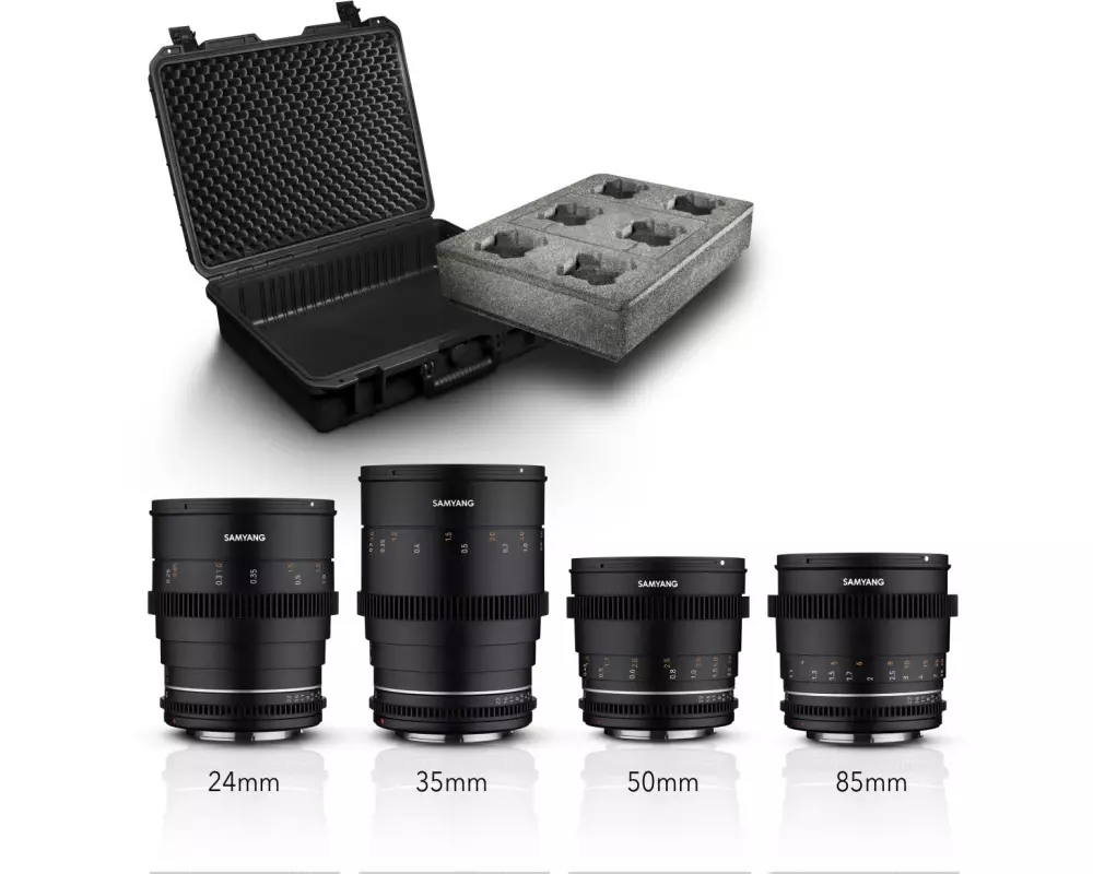 Samyang Festbrennweite XEEN MF 24/35/50/85 MK2 Kofferset – MFT