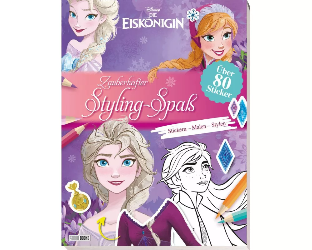Disney Die Eiskönigin: Zauberhafter Styling-Spaß: Stickern, Malen, Stylen