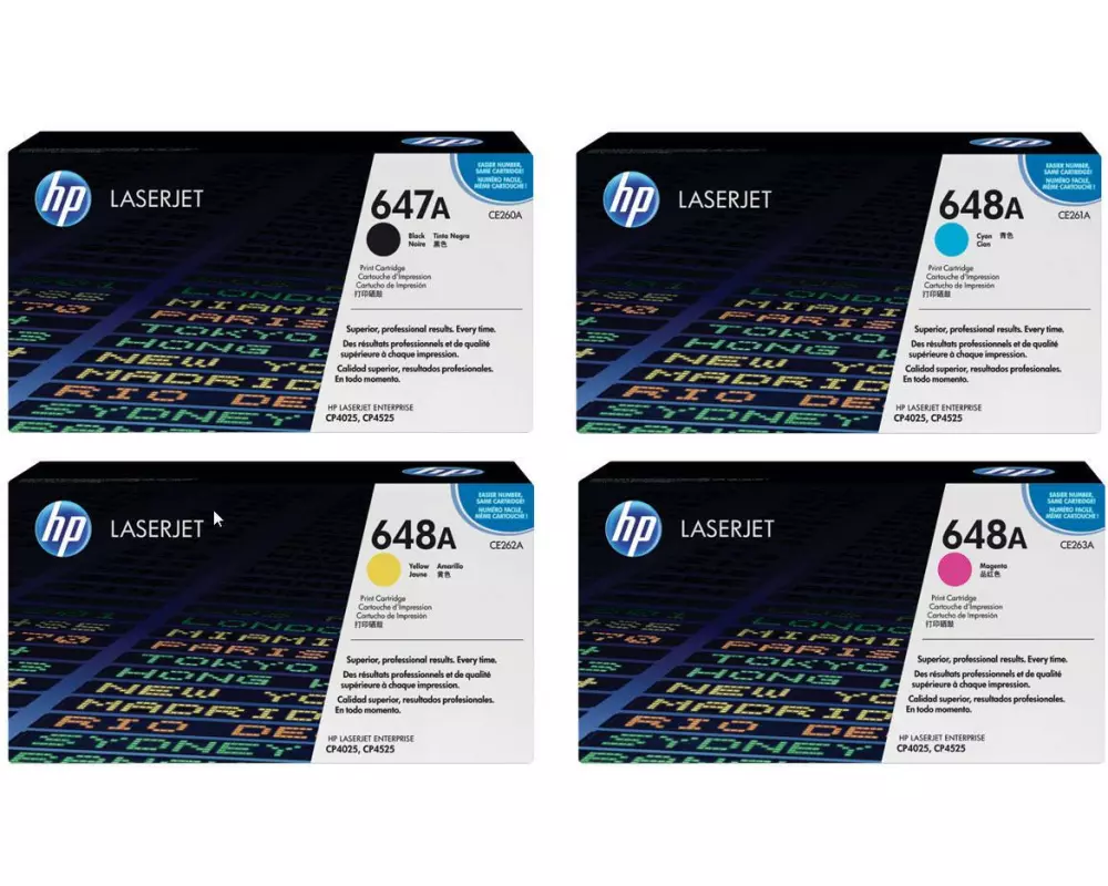 HP Rainbow Kit Nr. 647A/648A (CE260A-CE263A) BL/C/M/Y