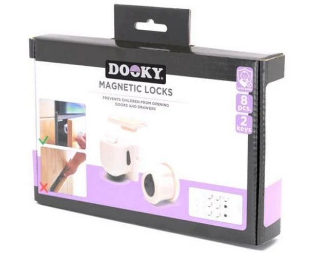Dooky Magnetisches Schloss 8er Set, inkl. 2 Schlüssel