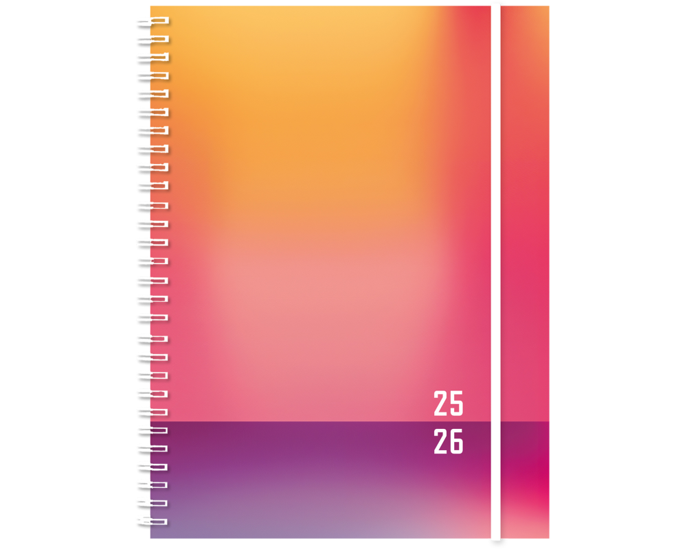 SIMPLEX Schüleragenda Emotions 25/26 500217.26 1W/2S 17M Sunset ML 12x16.5cm