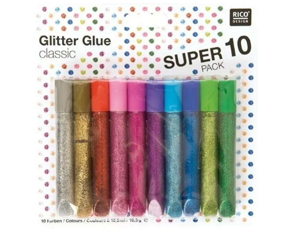 Glitter Glue Classic 10 Tuben