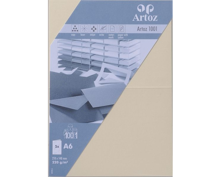 ARTOZ Karten 1001 A6 107322262 220g, chamois 5 Blatt