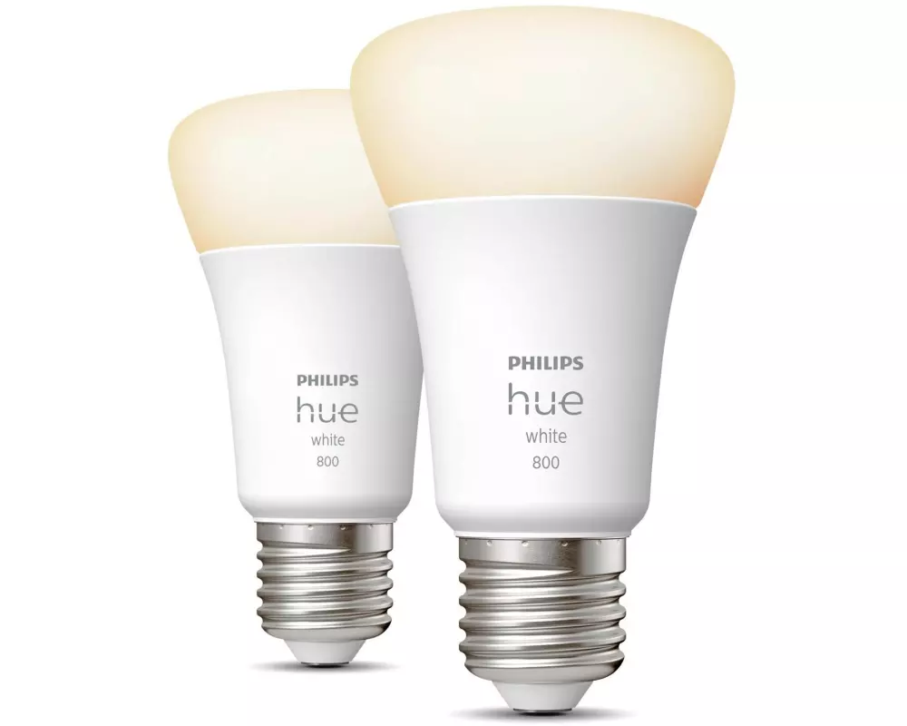 Philips Hue Leuchtmittel White E27 Doppelpack 2 x 800 lm