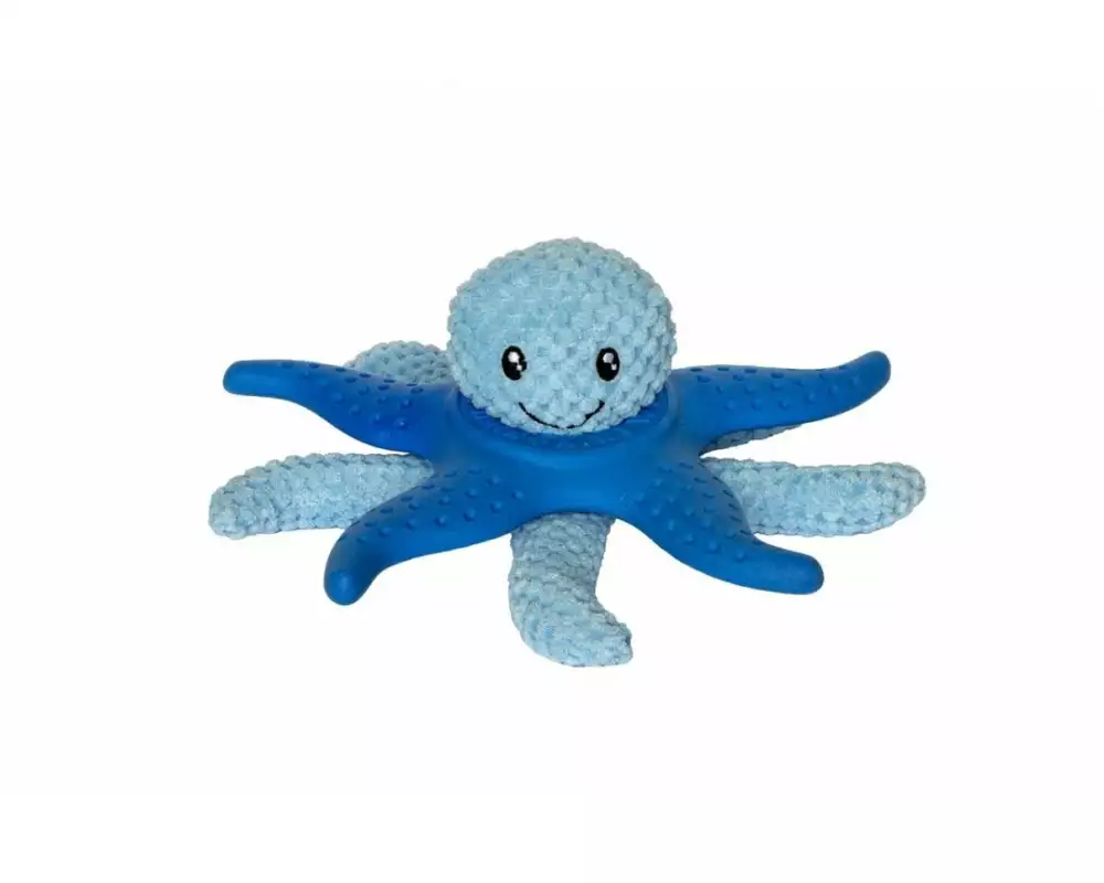 KIWI WALKER Hunde-Spielzeug 2 in 1 Oktopus & Seestern Blau