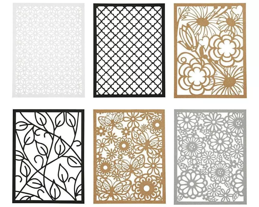 Creativ Company Spitzenpapier A6, 24 Blatt, Braun/Schwarz/Weiss