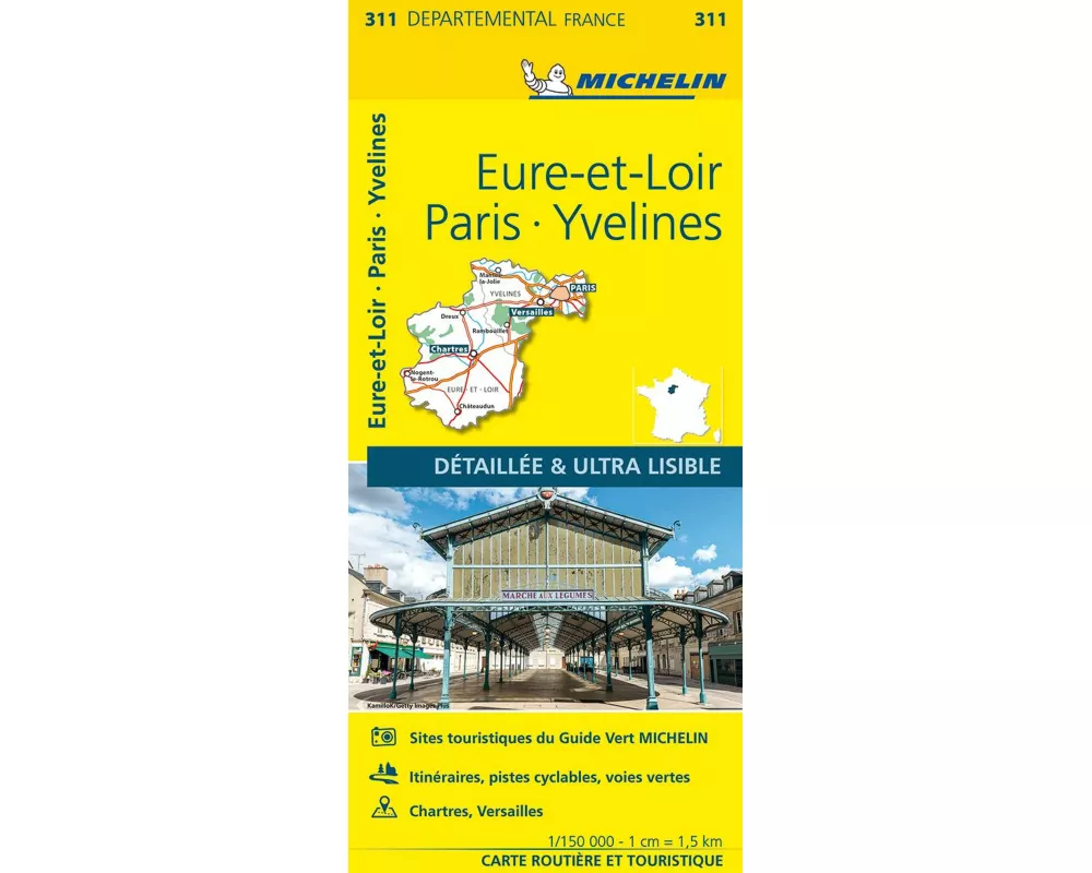 Eure-et-Loir, Paris, Yvelines - Michelin Local Map 311