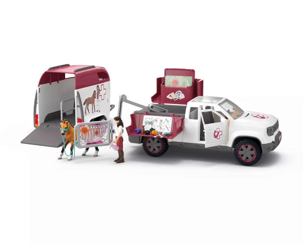 Schleich Spielfigurenset Horse Club Mobile Tierärztin mit Anhänger