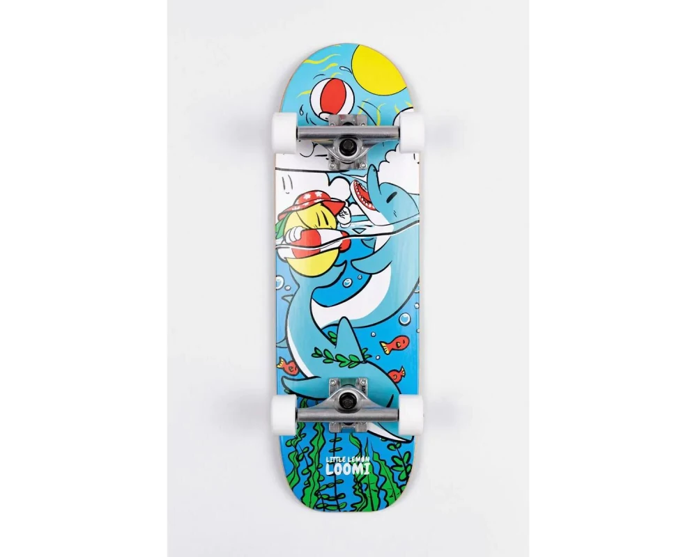 Loomi Boards Skateboard Light Corkgrip Dolphin 25.25"