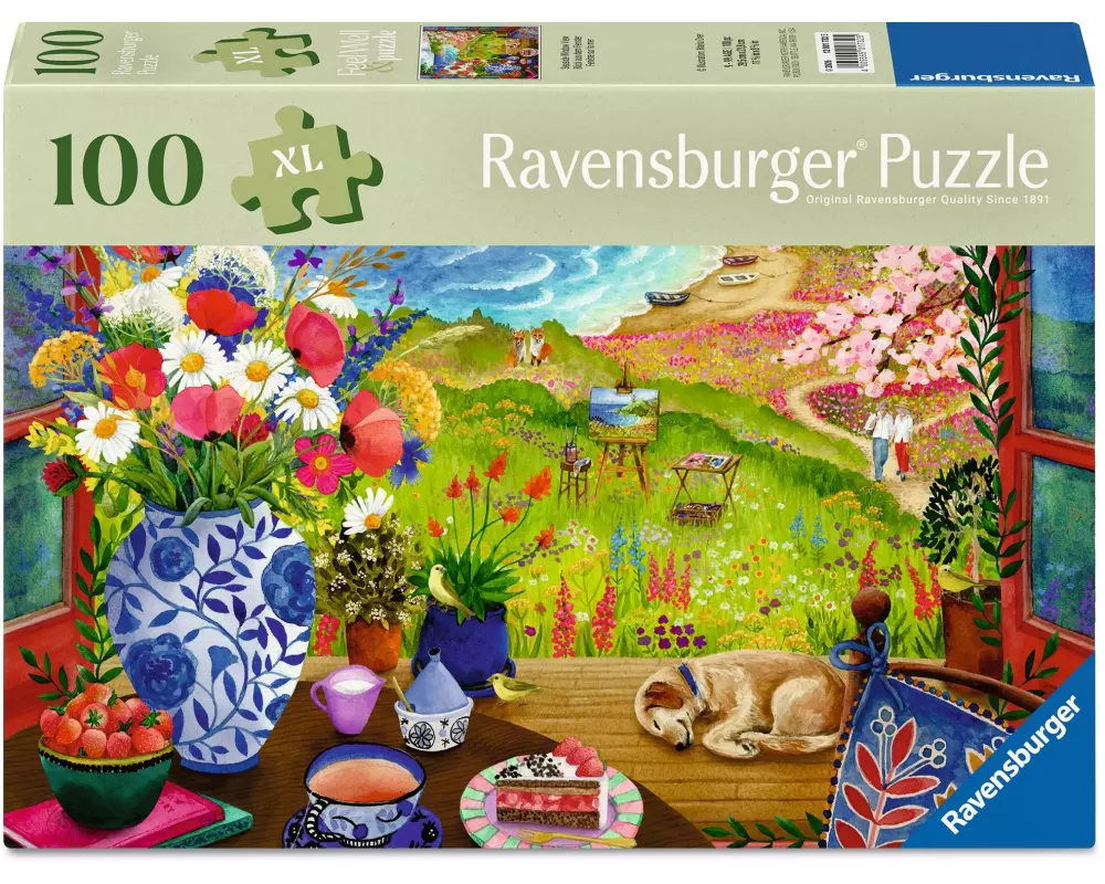 Ravensburger Puzzle Blick aus dem Fenster 100 Teile