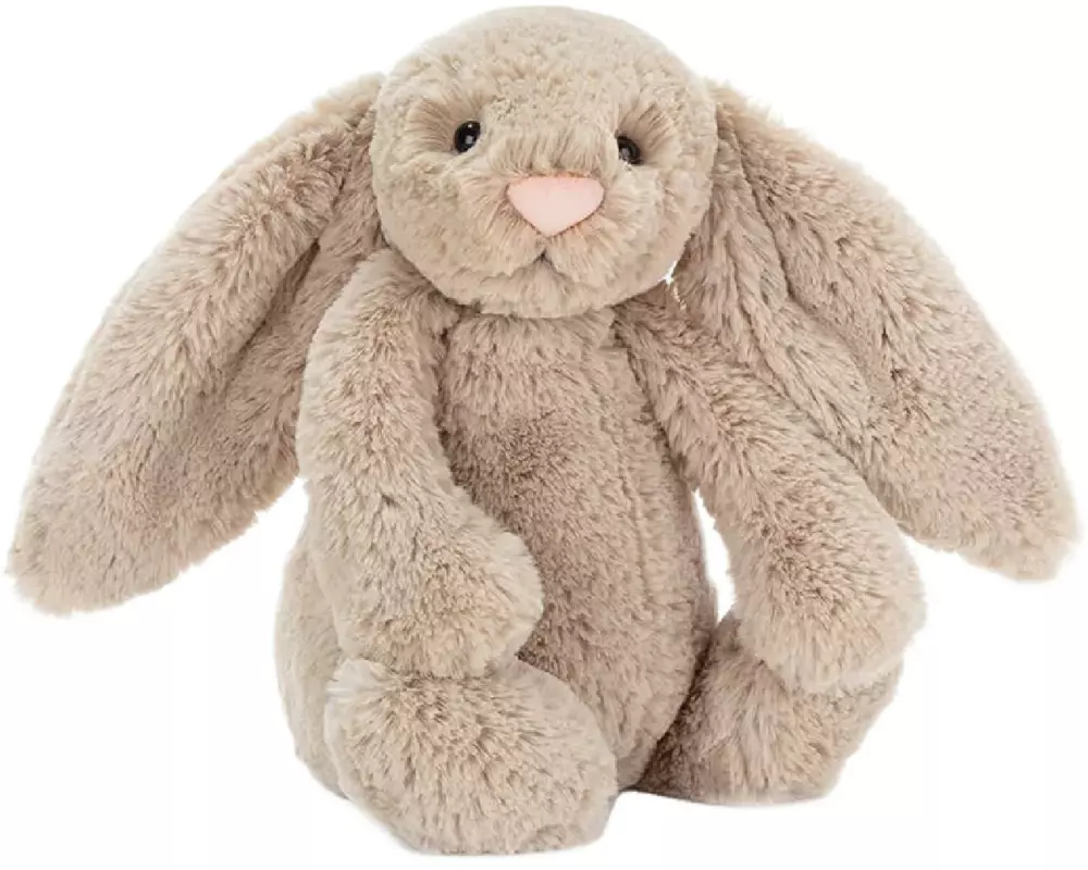 Jellycat Kuscheltier Schüchternes Hasen-Kuschelspielzeug Beige, 31 cm