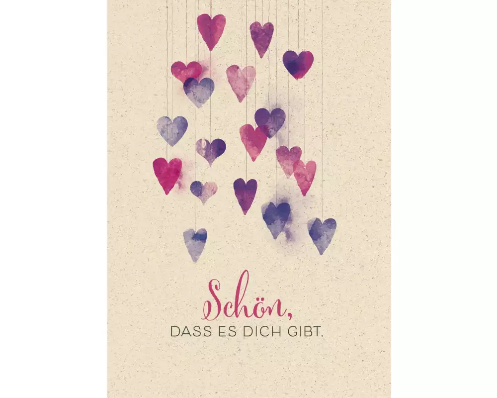 Natur Verlag Motivkarte Schön, dass es dich gibt 17.5 x 12.2 cm