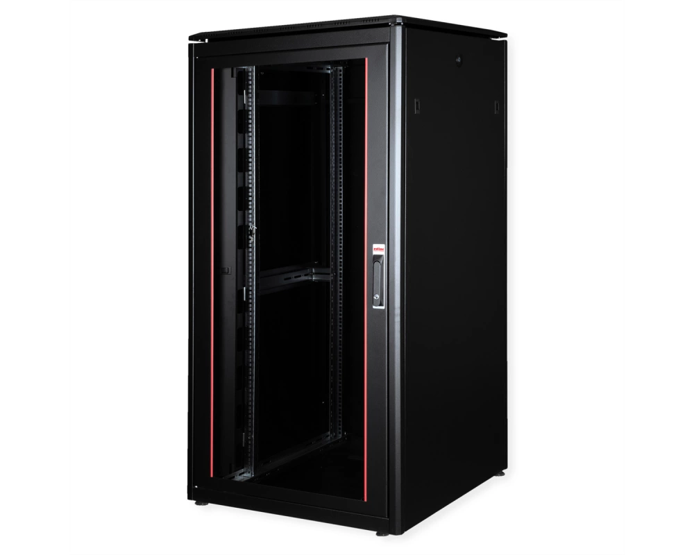 ROLINE 19-Zoll Netzwerkschrank Pro 32 HE, 800x800 BxT Glastür schwarz