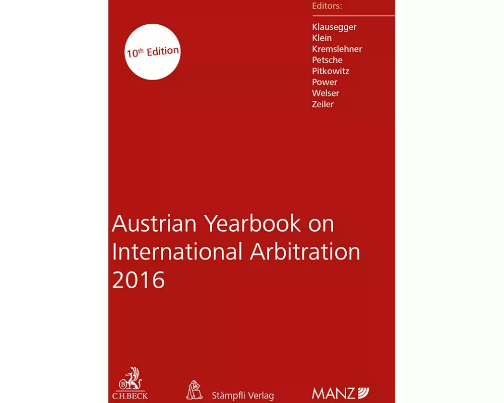 Austrian Yearbook on International Arbitration 2016