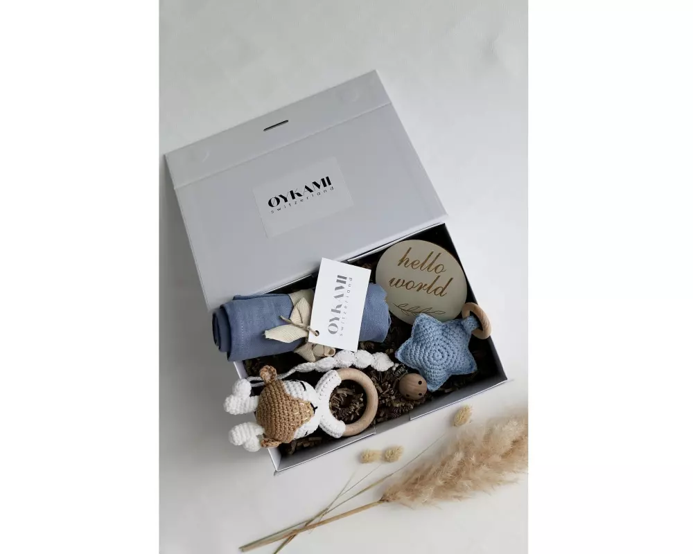 Oykami Geschenkset Fidschi Blau mit Elch