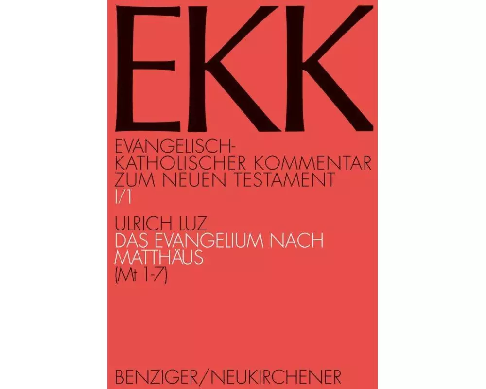 Das Evangelium nach Matthäus, EKK I/1