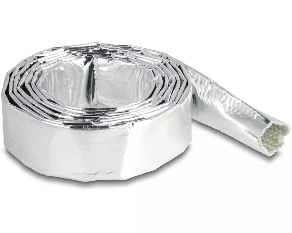 Delock Kabelschlauch aus Glasfasergeflecht / Alu 2 m x 20 mm Silber