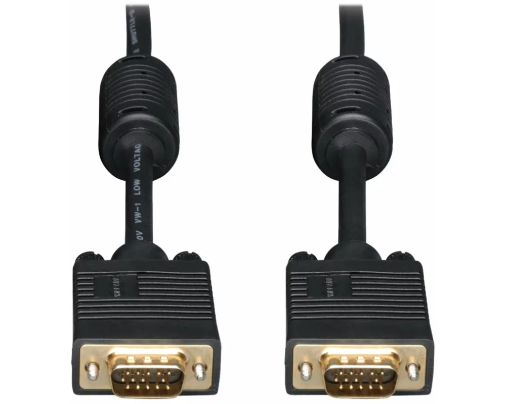 EATON TRIPPLITE VGA, High-Resolution, RGB, Coaxial Cable, HD15, M/M, 10ft. 3.05m