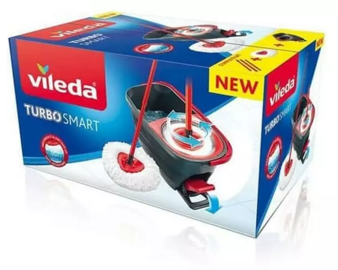 Vileda Vileda Turbo Smart Wischmop-Set Rot/Schwarz