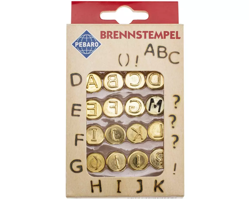 Glorex Brennstempel Buchstaben A-L 16-teilig