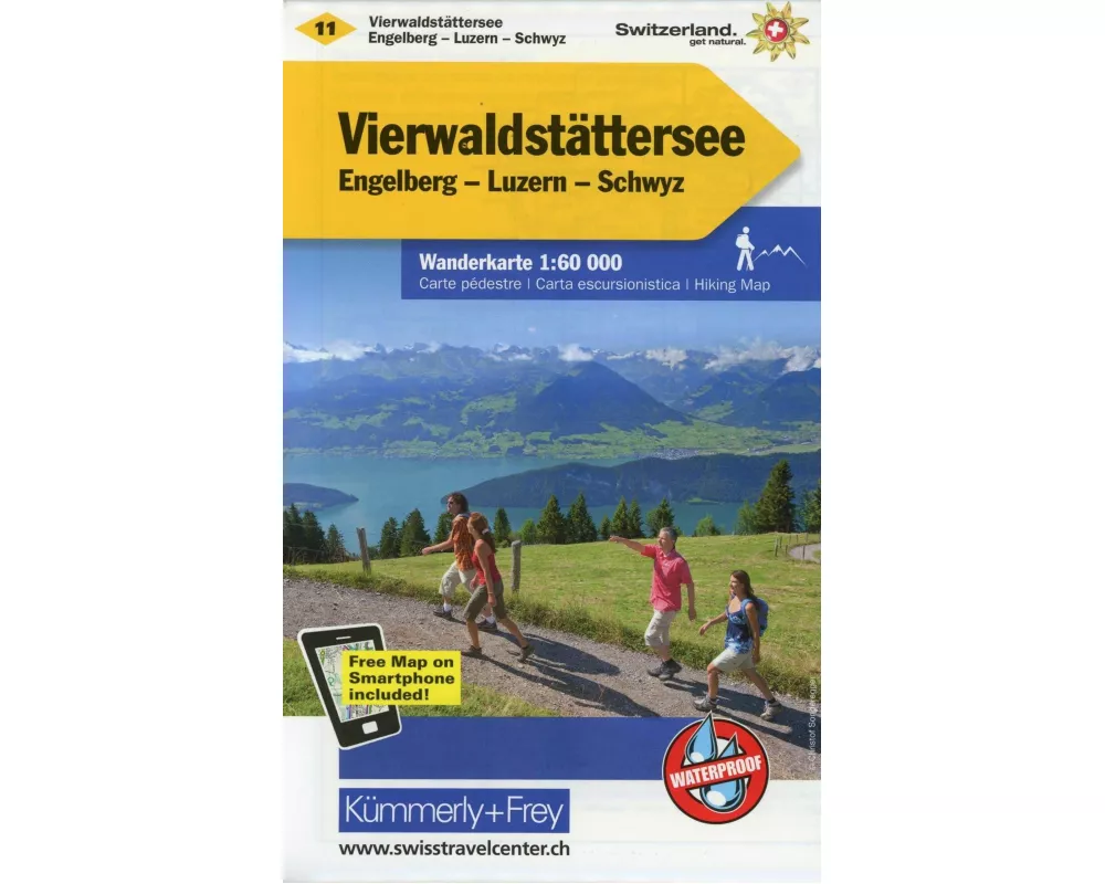 Kümmerly+Frey Wanderkarte 11 Vierwaldstättersee 1:60.000