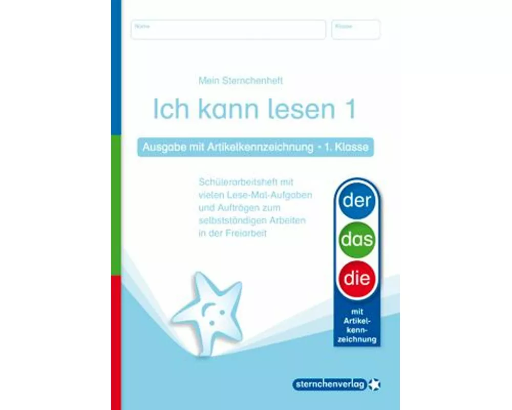 Ich kann lesen 1 - Ausgabe mit Artikelkennzeichnung - 1. Klasse