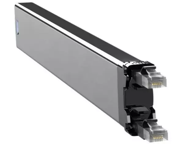 Patchbox Slimpatchkabel Kassette 365 Cat 6A, STP, 0.8 m, Schwarz