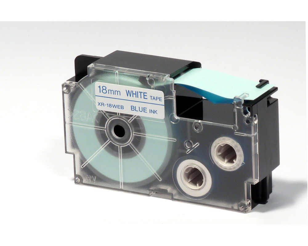 CASIO Beschriftungsband XR-18WEB 18mm/8m blau/weiss