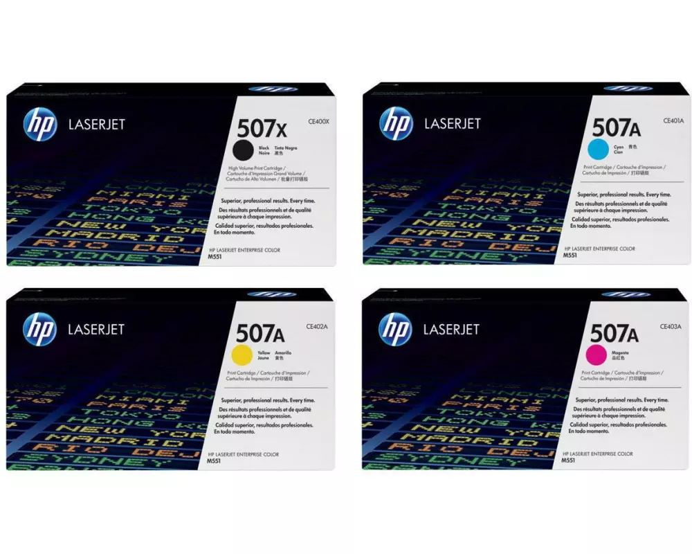 HP Rainbow Kit Nr. 507 (CE400X-CE403A) BL/C/M/Y