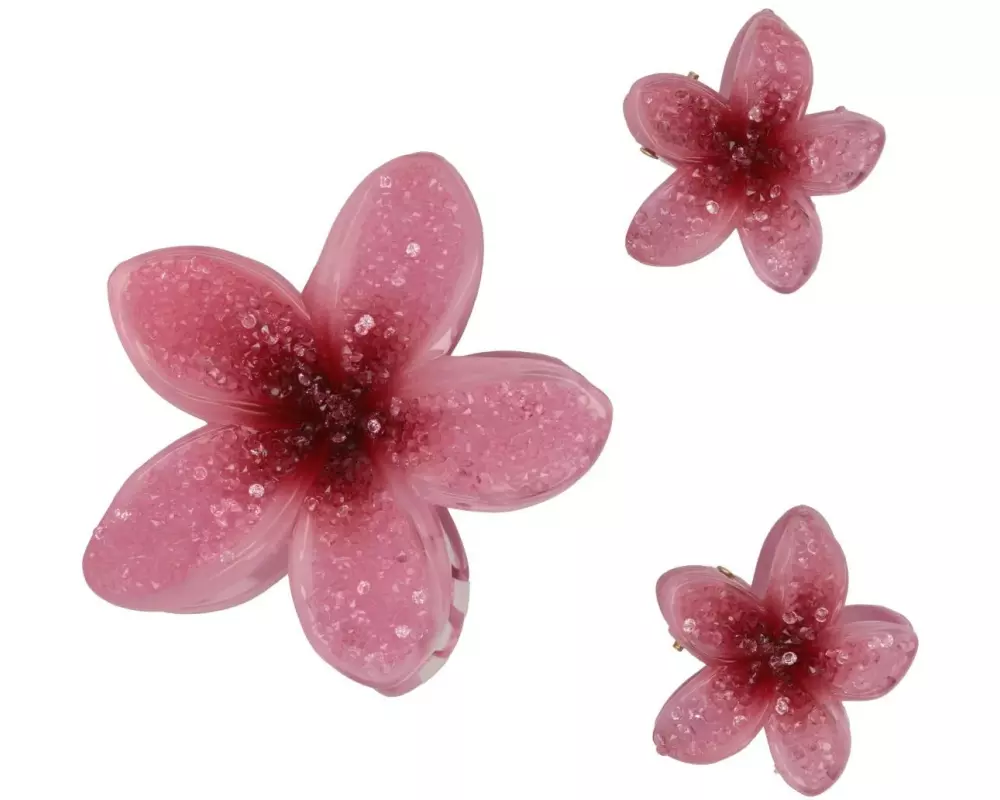 Trisa Accessoires Lotus Haarklemme mit Kristalleffekt Pink