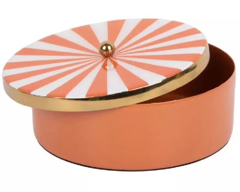 present time Vorratsdose Candy Swirl 1.2 l, Orange/Weiss